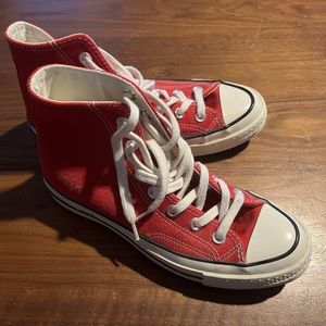 Red Female Hightop Converse